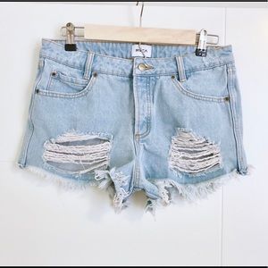 Rvca the boyfriend short in icy size 27